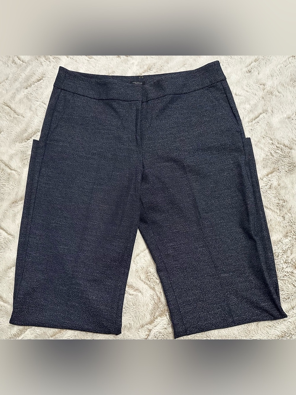 Ann Taylor Factory Womens Blue Heathered Career Pants